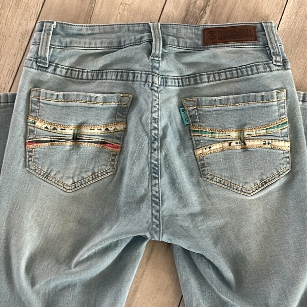 Rock & Roll X Hooey cowgirl boot cut jeans size 25